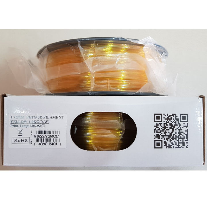Nhựa in 3D ESUN PETG màu Yellow (Vàng Trong suốt) 1Kg/Cuộn